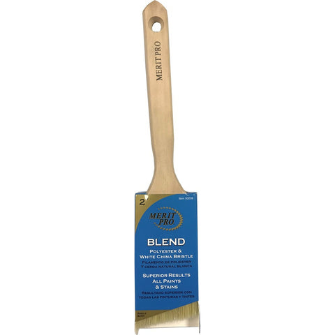Merit Pro 00038 2 White China Bristle Polyester Angle Sash Brush-1PK LANC-161967