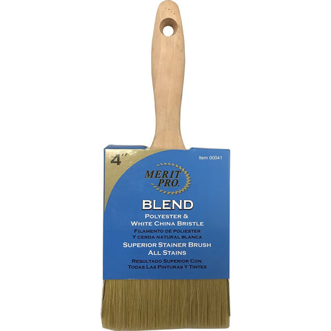 Merit Pro 00041 4 White China Bristle Polyester Stainer Brush-1PK LANC-161970