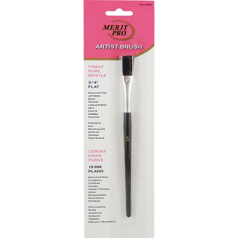 Dynamic 00003 #3/4 Flat Pure Bristle Artist Brush-1PK LANC-162000