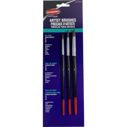 Dynamic 00007 3pc Round Ox Hair Artist Brush Set-1PK LANC-162004