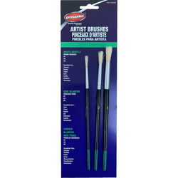 Dynamic 00009 3pc Round White Bristle Artist Brush Set-1PK LANC-162006