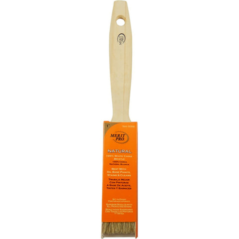 Merit Pro 00356 1 100% White Bristle Beavertail Handle Brush-1PK LANC-162991