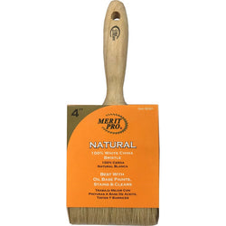 Merit Pro 00361 4 100% White Bristle Beavertail Handle Brush-1PK LANC-162996