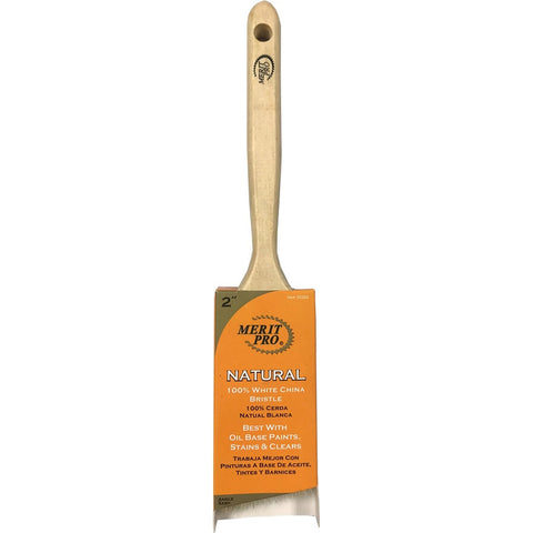 Merit Pro 00363 2 100% White Bristle Angle Sash Brush-1PK LANC-162998