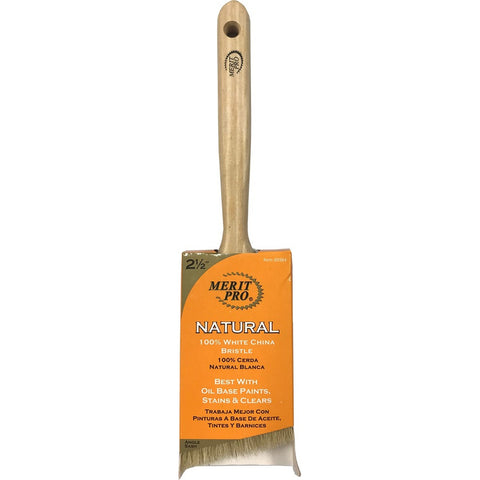 Merit Pro 00364 2-1/2 100% White Bristle Angle Sash Brush-1PK LANC-162999