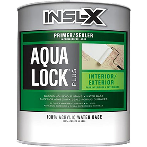 Insl-X AQ0400099-04 qt White Aqualock Plus Water Base Primer Sealer Stain Killer-1PK