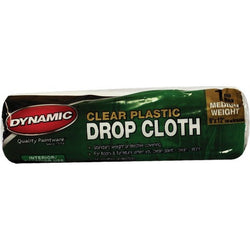 Dynamic 00376 9' x 12' 1mil Rolled Clear Plastic Drop Cloth-1PK LANC-163739