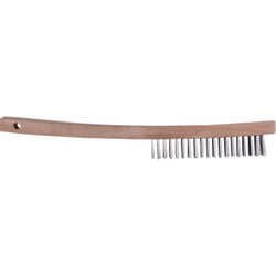 Dynamic 00400 14 3 x 19 Row Wood Handle Tempered Steel Wire Brush-1PK LANC-164129