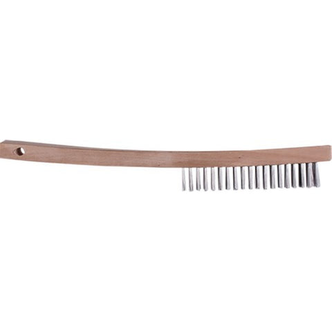Dynamic 00400 14 3 x 19 Row Wood Handle Tempered Steel Wire Brush-1PK LANC-164129