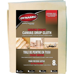 Dynamic 02015LAN 4' x 15' (1.22m x 4.58m) 8oz Medium Weight Canvas Drop Cloth-1PK LANC-164221
