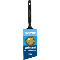 Wooster Z1121 2-1/2 Yachtsman White China Firm Bristle Angle Sash Paint Brush-1PK