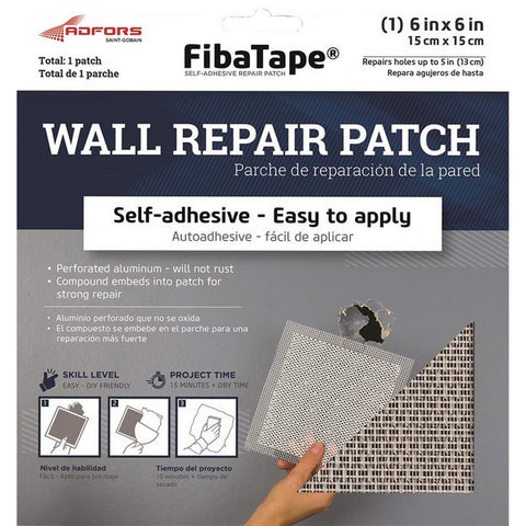 Fibatape FDW6838-U 6 x 6 Aluminum Perforated Wall & Ceiling Patch-1PK LANC-16778