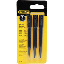 Stanley Tool 58-230 1/32 2/32 3/32 Square Head Nail Set 3Pc-1PK LANC-173060