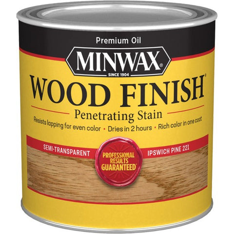 Minwax 22210 1/2pt Ipswich Pine 221 Semi-Transparent Stain-1PK LANC-176