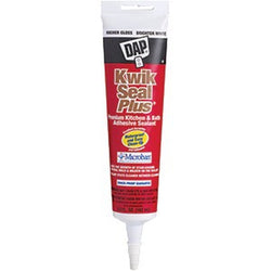 DAP 18526 5.5oz White Kwik Seal Plus Kitchen & Bath Adhesive Sealant-1PK LANC-17876