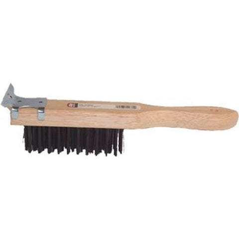 DQB 11380 11 4x11 Row Heavy Duty Wire Brush w/Scraper-1PK LANC-17897
