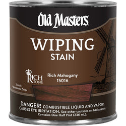 Old Masters 15016 1/2pt Rich Mahogany Wiping Stain 250 VOC-1PK LANC-179329