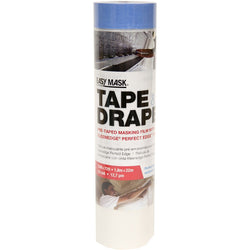 Trimaco 949660 Easy Mask 1.8m x 22m(6'x72') Tape & Drape Plastic Pretaped Drop Cloth-1PK