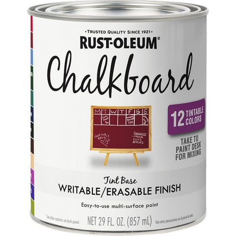 Rust-Oleum 243783 qt Tint Base Chalkboard Paint-1PK LANC-180559