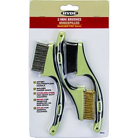 Hyde 46843 Maxxgrip Mini Wire Brush (3pk) LANC-181349