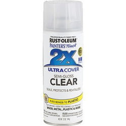 Rust-Oleum 249859 12oz Semi-Gloss Clear 2X Ultra Cover Painters Touch Spray Paint-1PK LANC-182033