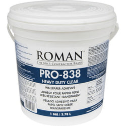 Roman PRO-838 1gal Clear Heavy Duty Wallpaper Adhesive-1PK LANC-1846