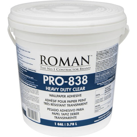 Roman PRO-838 1gal Clear Heavy Duty Wallpaper Adhesive-1PK LANC-1846