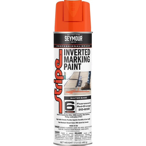 Seymour 20-658 20 oz. (17 oz. Fill) Fluorescent Red Orange Stripe Inverted Tip Marker-1PK LANC-18478