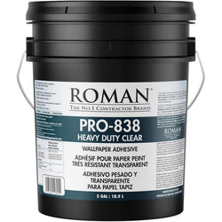 Roman PRO-838 5gal Clear Heavy Duty Wallpaper Adhesive-1PK LANC-1851