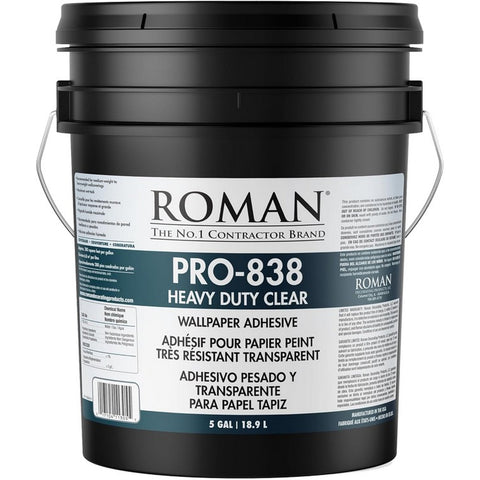 Roman PRO-838 5gal Clear Heavy Duty Wallpaper Adhesive-1PK LANC-1851