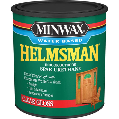 Minwax 63050 qts Clear Gloss Water-Based Helmsman Indoor/Outdoor Spar Urethane-1PK LANC-188796