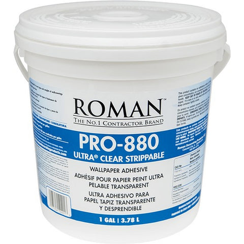 Roman PRO-880 1gal Ultra Clear Premium Wallpaper Adhesive-1PK LANC-1897