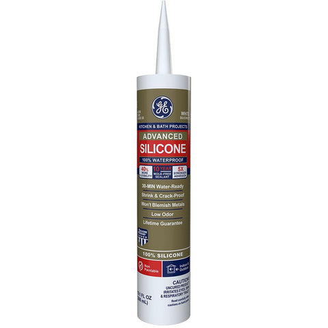 GE GE5070 10.1oz White Kitchen & Bath Silicone II Sealant (2812565)-12PK LANC-189803