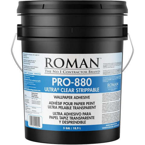Roman PRO-880 5gal Ultra Clear Premium Wallpaper Adhesive-1PK LANC-1905