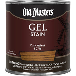 Old Masters 80716 1/2pt Dark Walnut Gel Stain-1PK LANC-19073