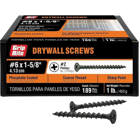 PrimeSource 158CDWS1 1lb 1-5/8 Coarse Drywall Screw-1PK LANC-195052