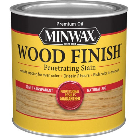 Minwax 22090 1/2pt Natural 209 Semi-Transparent Stain-1PK LANC-19