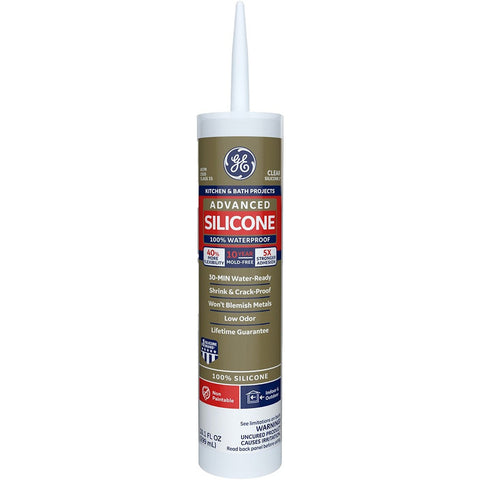 GE GE5040 10.1oz Clear Kitchen & Bath Silicone II Sealant (2812562)-12PK LANC-20071