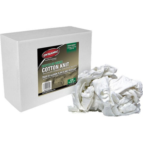 Dynamic 99550 #5 4Lb Box Recycled White Cotton Knit Wiping Cloth-1PK LANC-201654