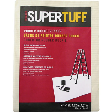 Trimaco 80208 4' x 15' Rubber Duckie Drapery Drop Cloth-1PK LANC-201715