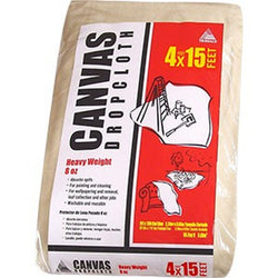 Trimaco 58908 4' x 15' 8 oz. Super Tuff Canvas Drop Cloth-1PK LANC-201719