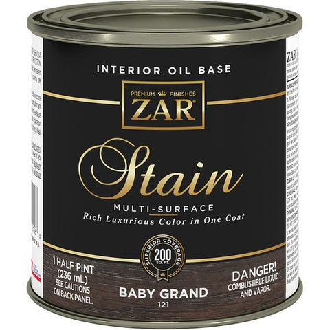 Zar 12106 .5Pt Baby Grand 121 Wood Stain-1PK
