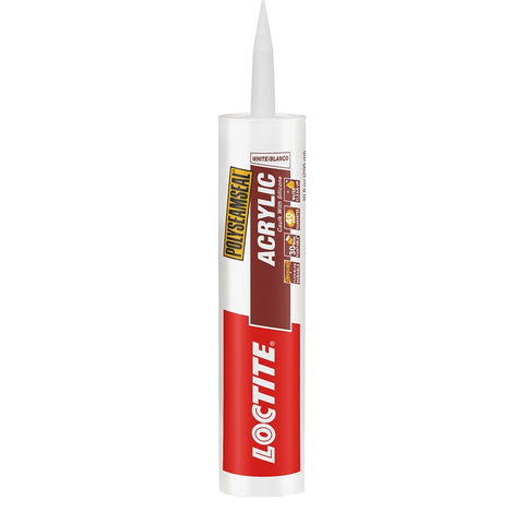 Loctite 1507600 10oz White Polyseamseal Acrylic Caulk w/Silicone-12PK LANC-204524