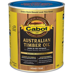 Cabot 19458 qt Honey Teak Australian Timber Oil Wood Finish-1PK LANC-204953