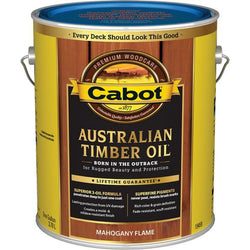 Cabot 19459 1gal Mahogany Flame Australian Timber Oil Wood Finish-1PK LANC-204954