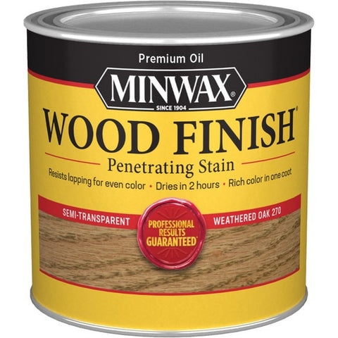 Minwax 22760 1/2pt Weathered Oak 270 Semi-Transparent Stain-1PK LANC-206172