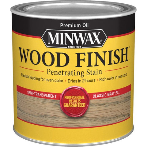 Minwax 22761 1/2pt Classic Gray 271 Semi-Transparent Stain-1PK LANC-206175