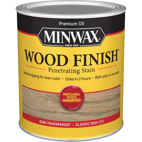 Minwax 70048 qt Classic Gray 271 Semi-Transparent Stain-1PK LANC-206182