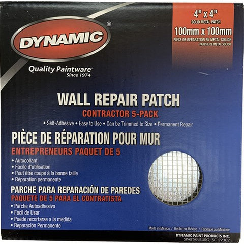 Dynamic 03215 4 x 4 (100mm x 100mm) Drywall Repair Patch Contractor Pack (5pk) LANC-206353