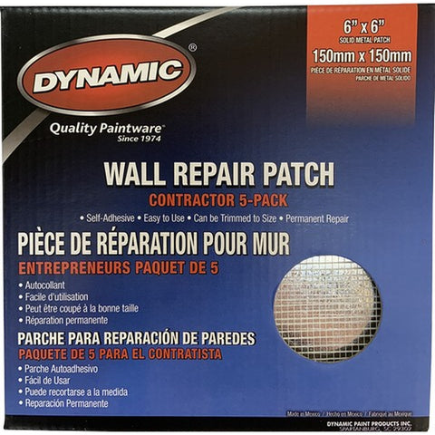 Dynamic 03220 6 x 6 (150mm x 150mm) Drywall Repair Patch Contractor Pack (5pk) LANC-206355
